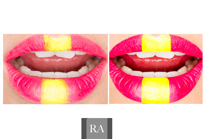 Lipstick photo retouching